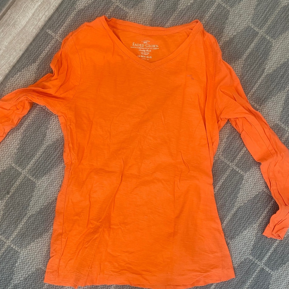 Orange Long Sleeve Shirt
